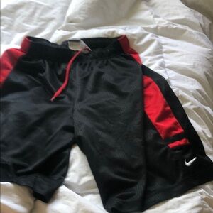 Nike Boys' Black and Red Athletic Shorts